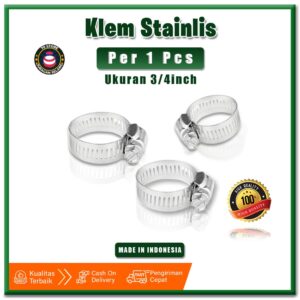 KLEM STENLESS SELANG GAS & SELANG AIR PENGUAT ANTI BOCOR