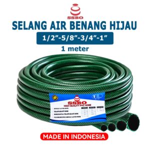 Selang Anti lumut Hijau Permeter / Selang Air Benang Permeter / Selang Kebun Tebal 1/2 5/8 3/4 1 Inch Cod